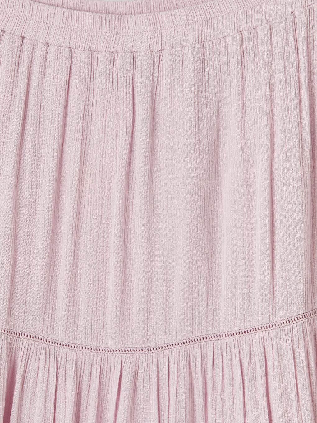 Elastic Waist Crinkle Layered Skirt-6