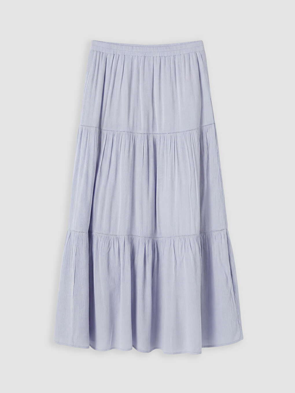Elastic Waist Crinkle Layered Skirt-3