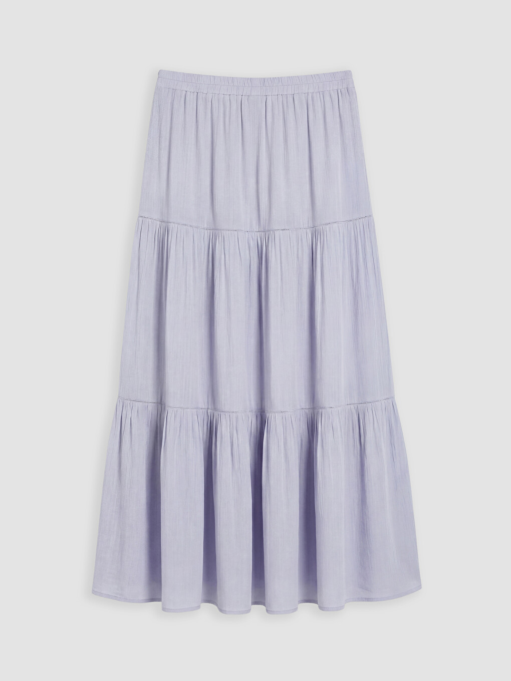 Elastic Waist Crinkle Layered Skirt-4