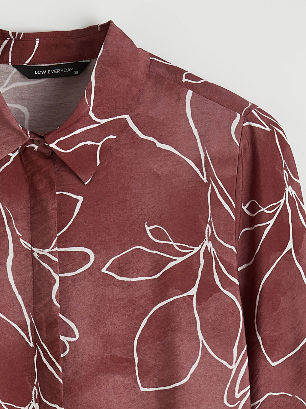 Kırmızı Çiçekli Kuşaklı Kadın Gömlek Tunik-1