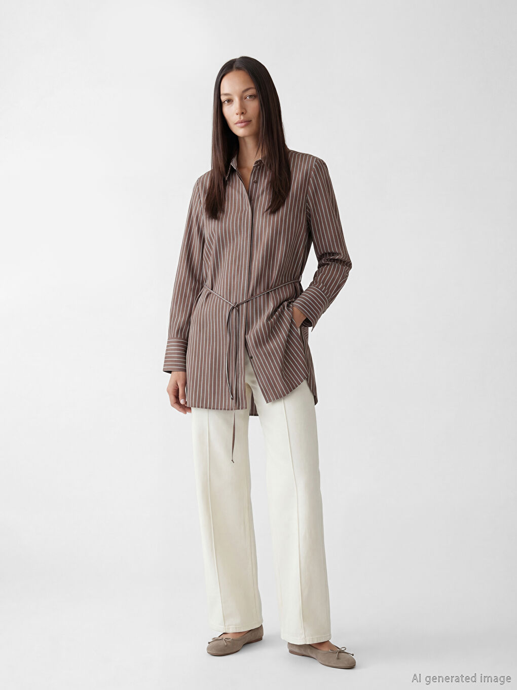 قميص تونيك نسائي مخطط-1