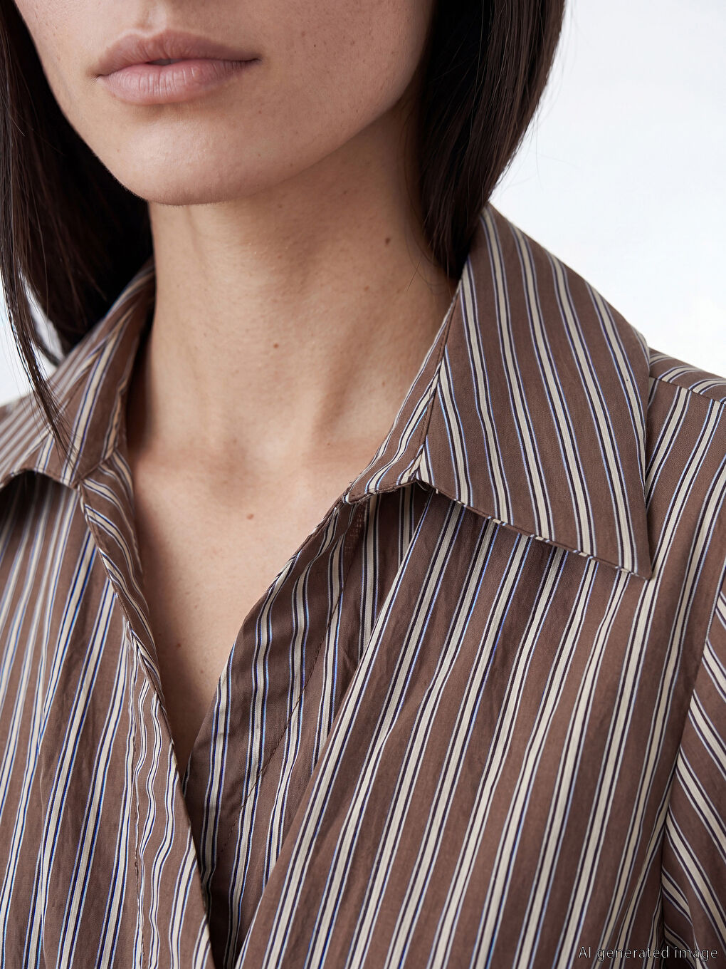 Collared Striped Blouse-2