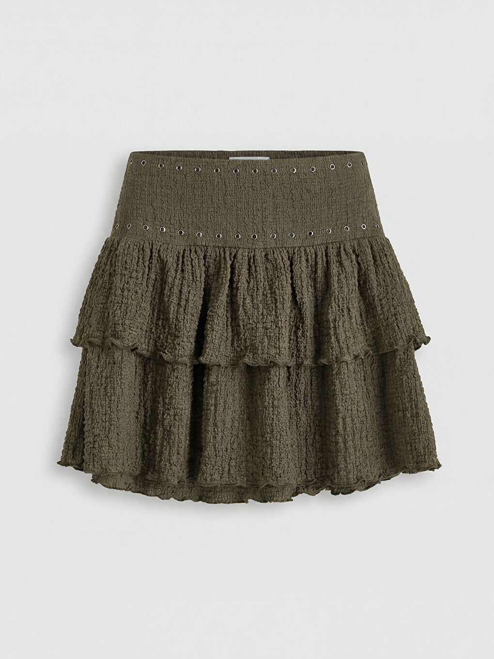 Yeşil Kuşgözü Detaylı Kız Çocuk Katkat Etek