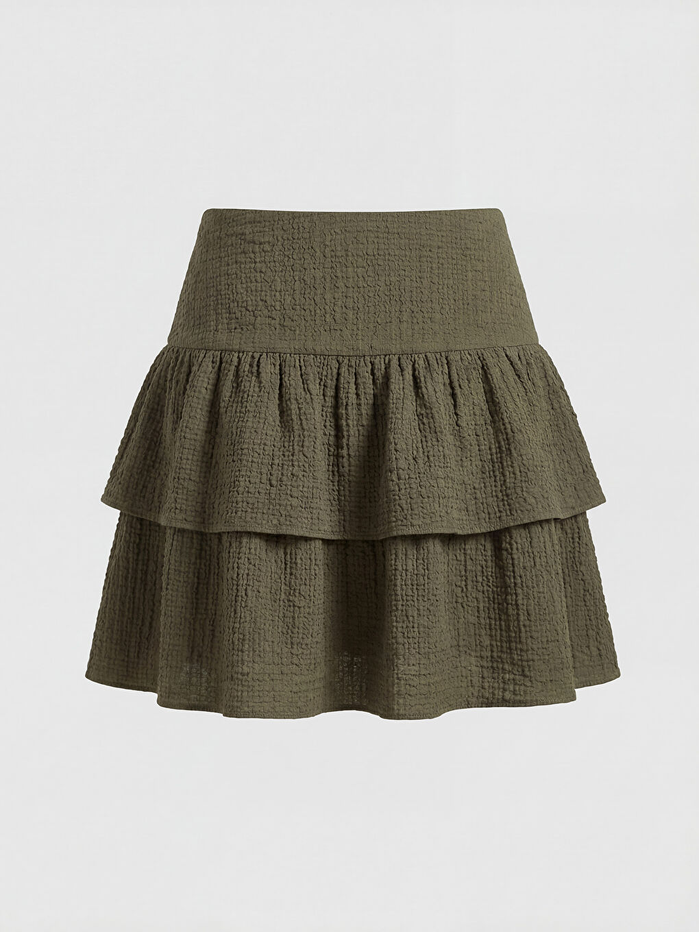 Yeşil Kuşgözü Detaylı Kız Çocuk Katkat Etek-1