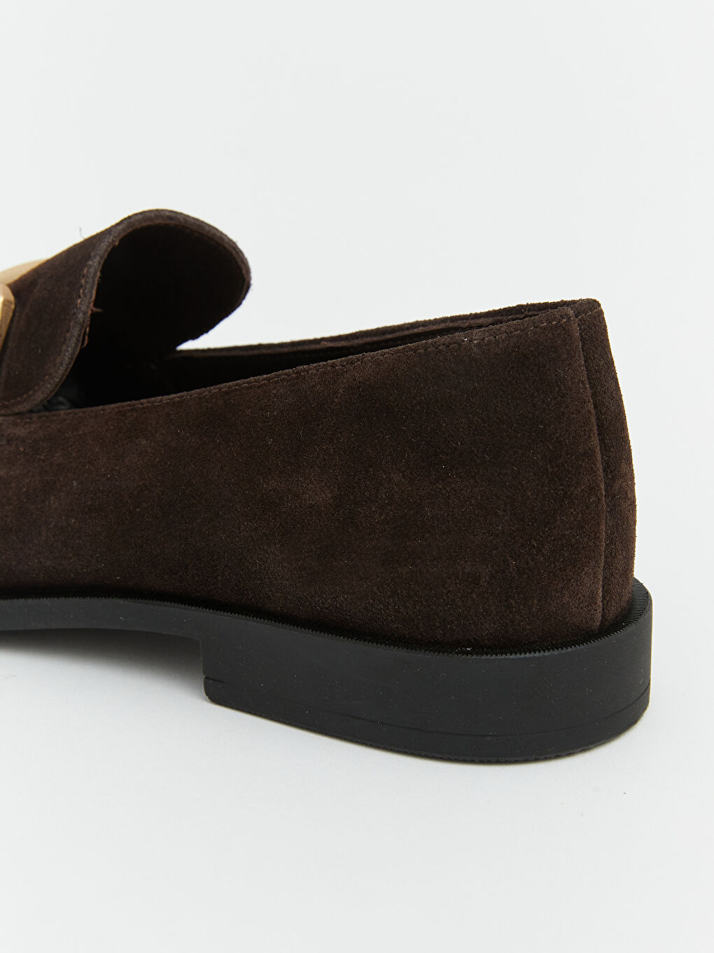 Kahverengi Süet Kadın Loafer-4