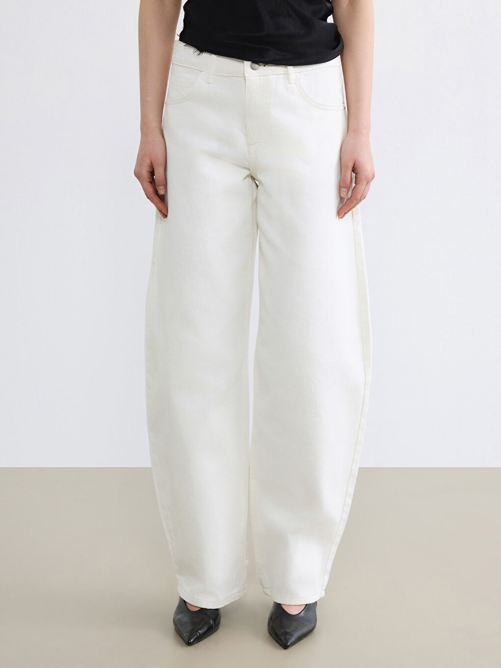 Әйелдер ақ Джинсы шалбар-1