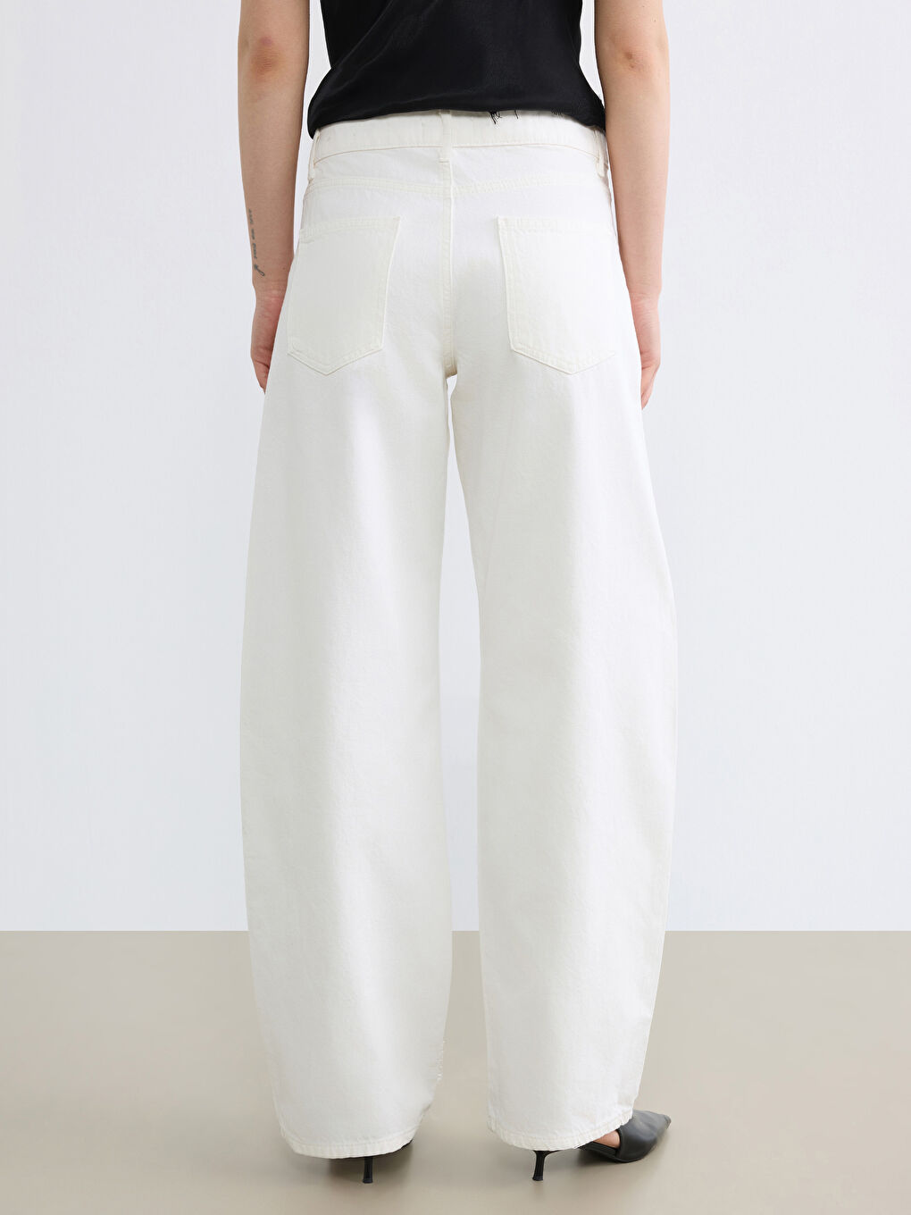 Әйелдер ақ Джинсы шалбар-3