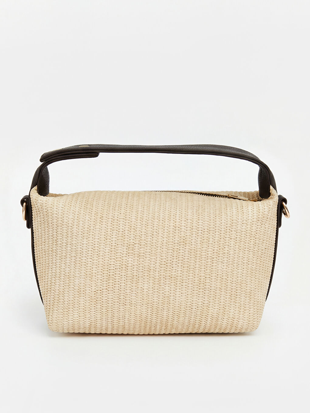 Bej Hasır Görünümlü Kadın Omuz Çantası-2