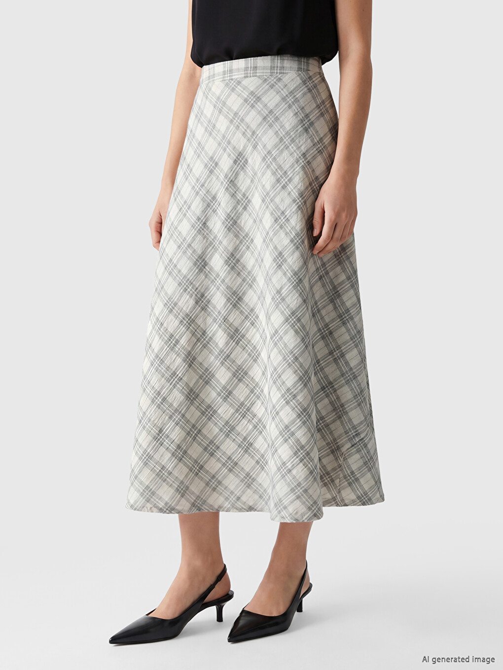 Woman White Skirt-1