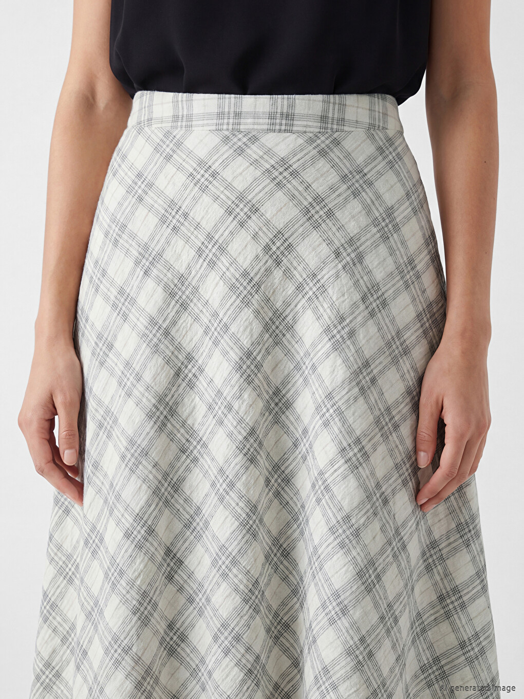 Woman White Skirt-2