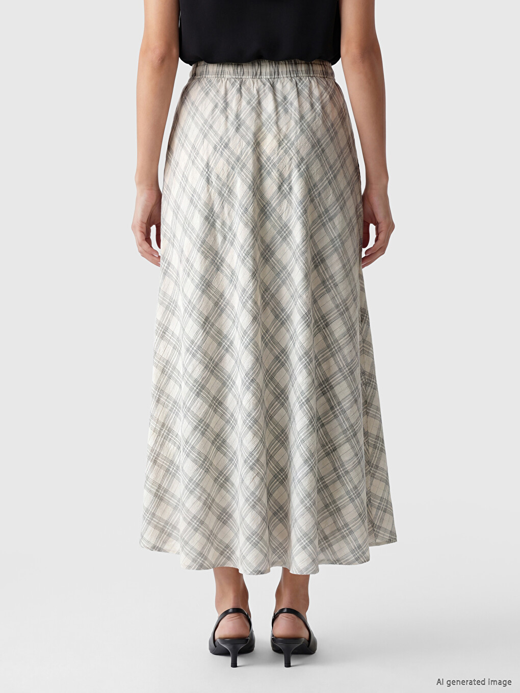 Woman White Skirt-3