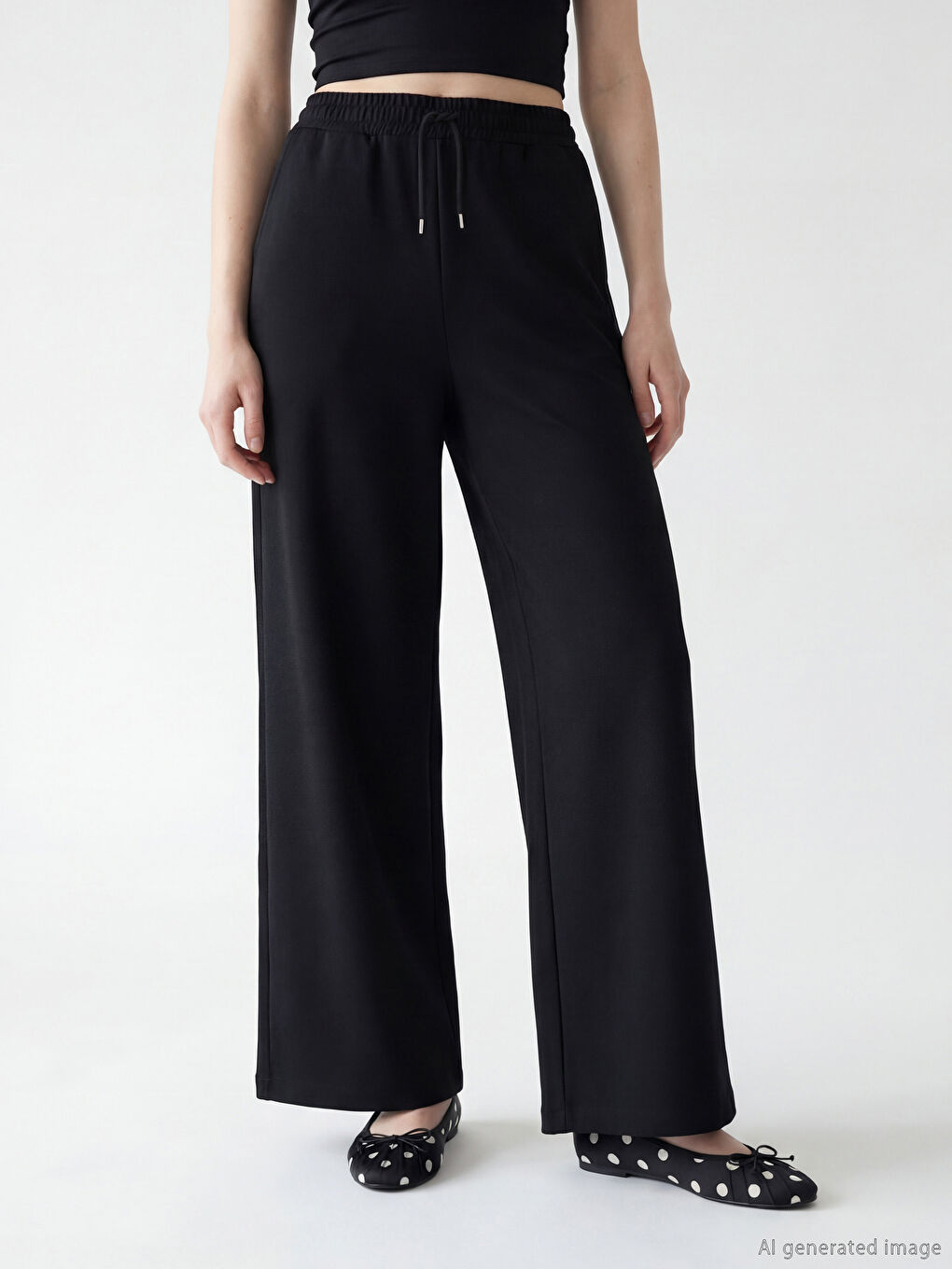 Woman BLACK Sweatpants-1