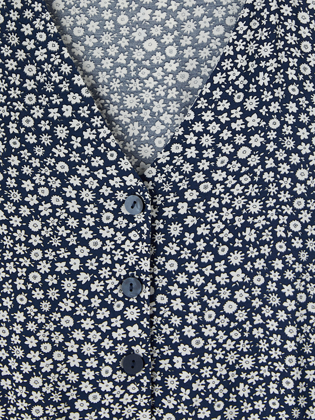 V Neck Floral A Form Dress-6