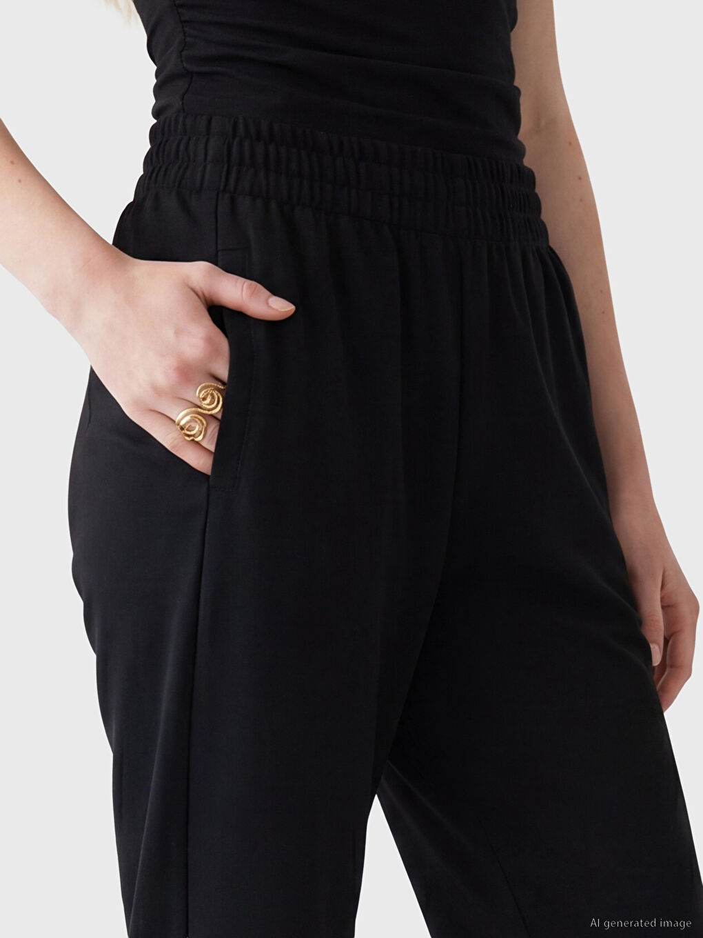 Elastic Waist Women's Jogger Sweatpants-2