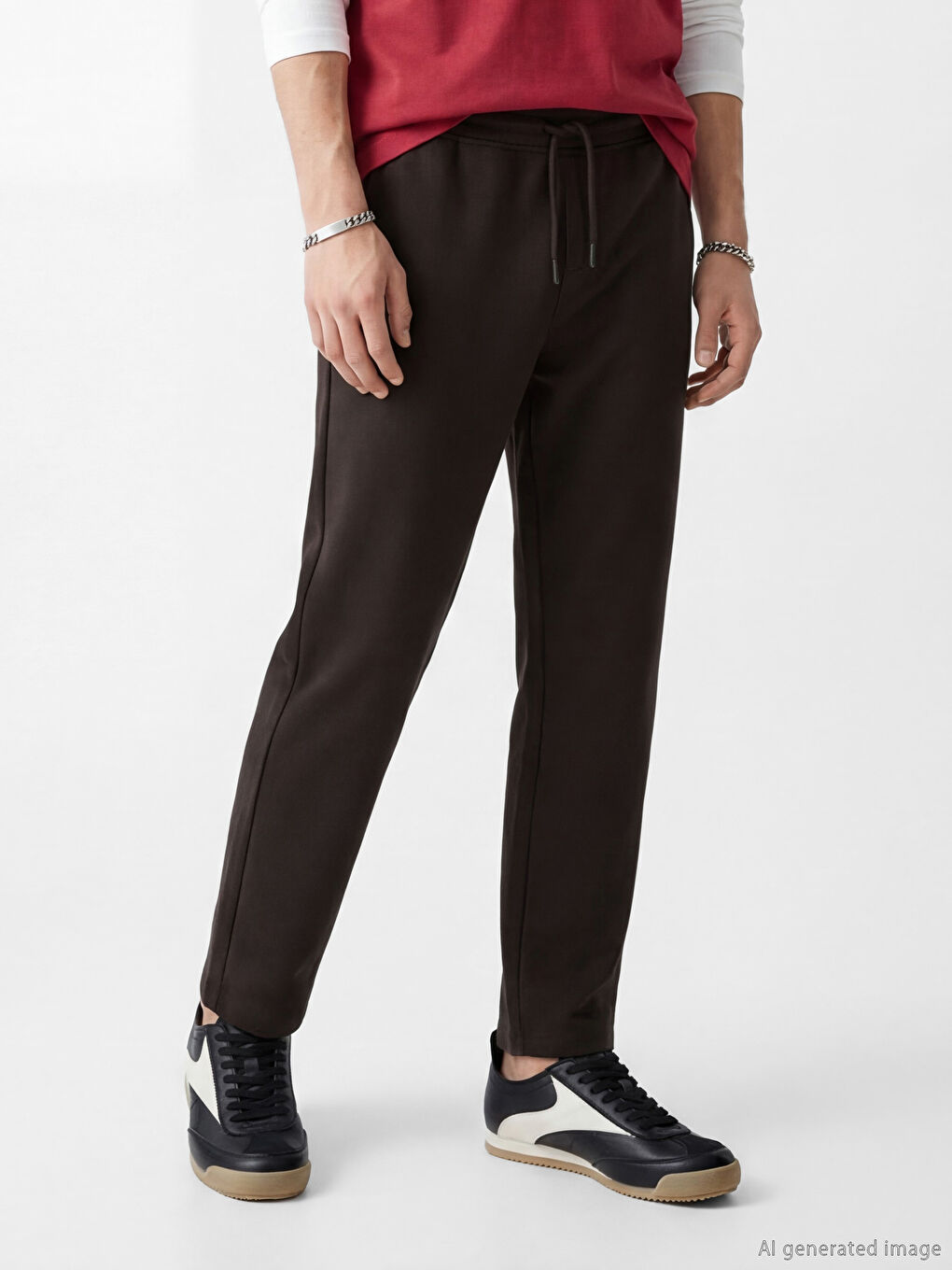 Kahverengi Slim Fit Erkek Pantolon-1