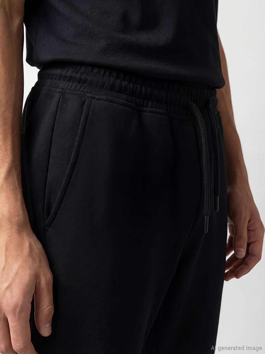 Siyah Slim Fit Erkek Pantolon-2