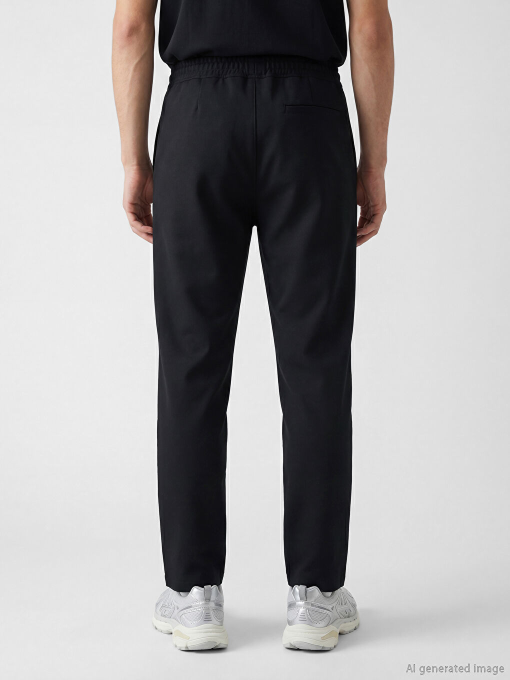 Siyah Slim Fit Erkek Pantolon-3