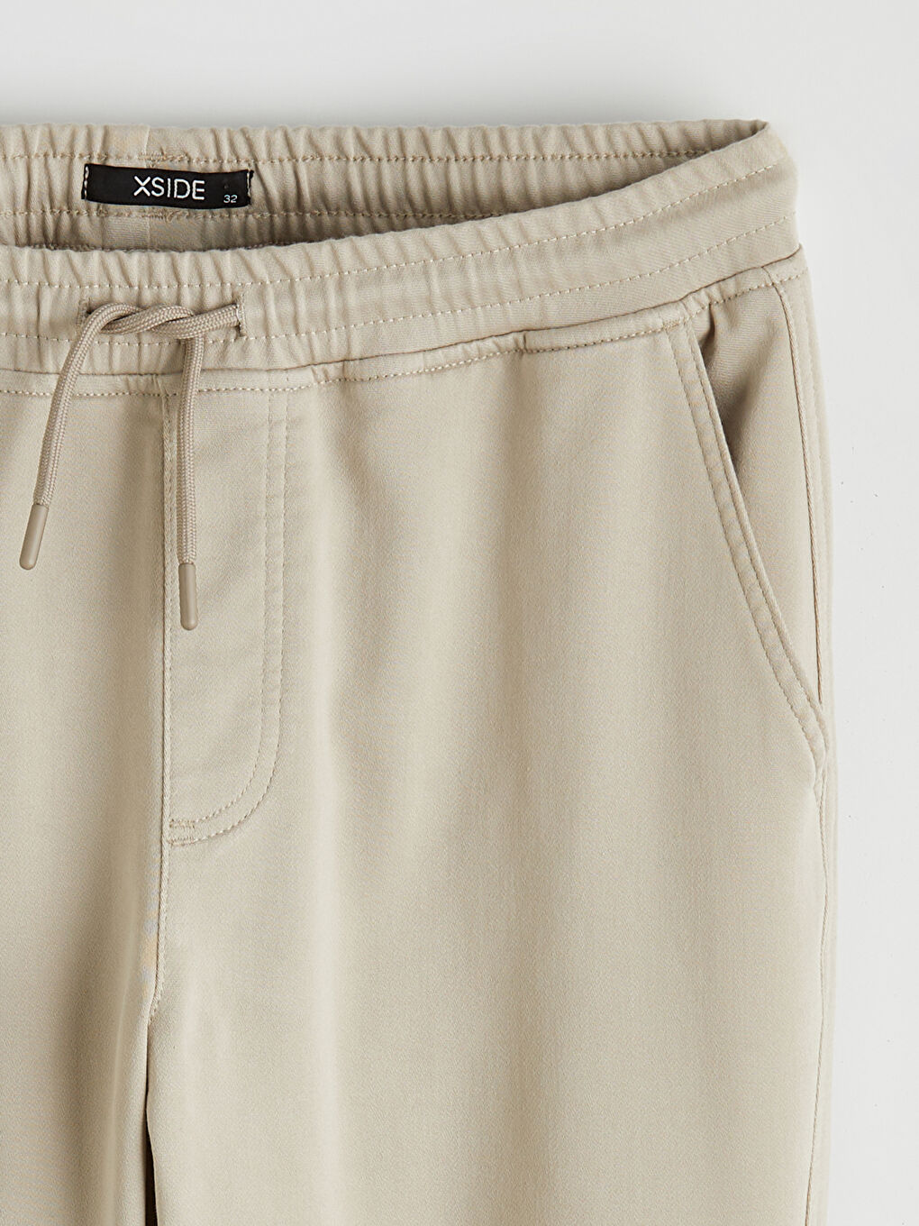 Bej Slim Fit Erkek Jogger Pantolon-1