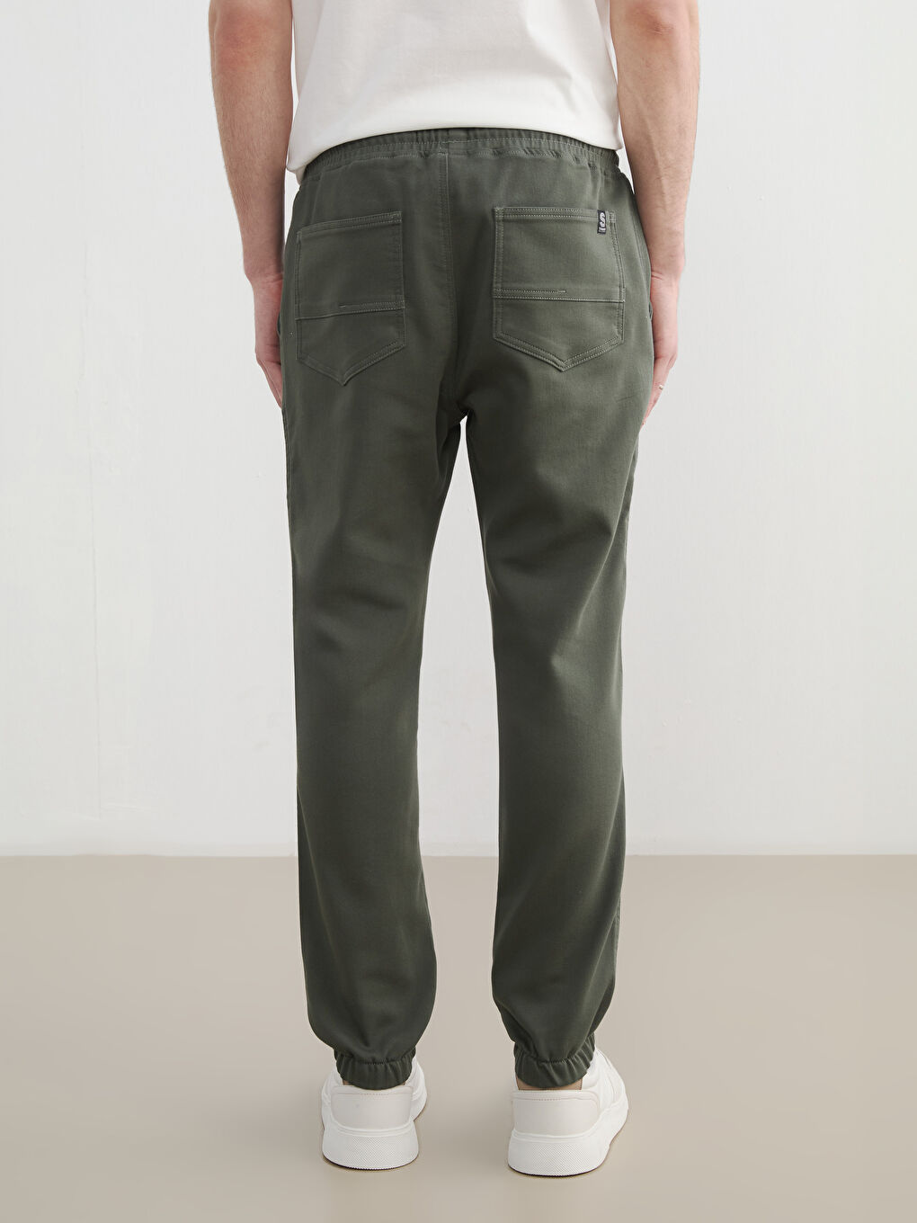 Yeşil Slim Fit Erkek Jogger Pantolon-3