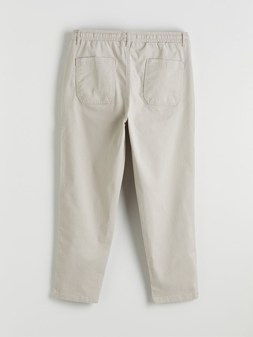 Gri Standart Kalıp Gabardin Erkek Pantolon-1