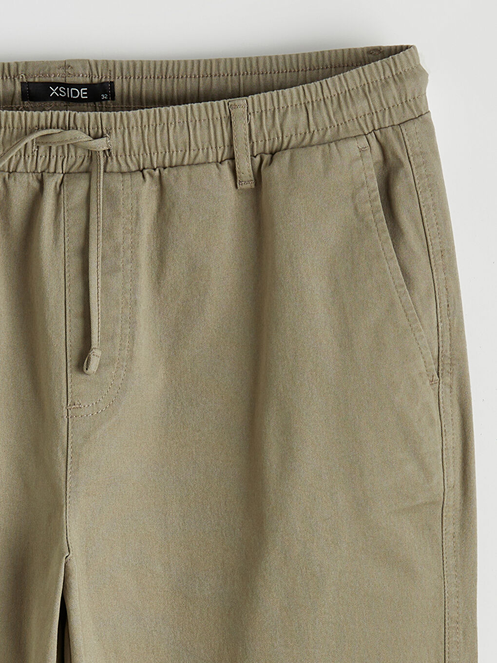 Haki Standart Kalıp Gabardin Erkek Pantolon-1