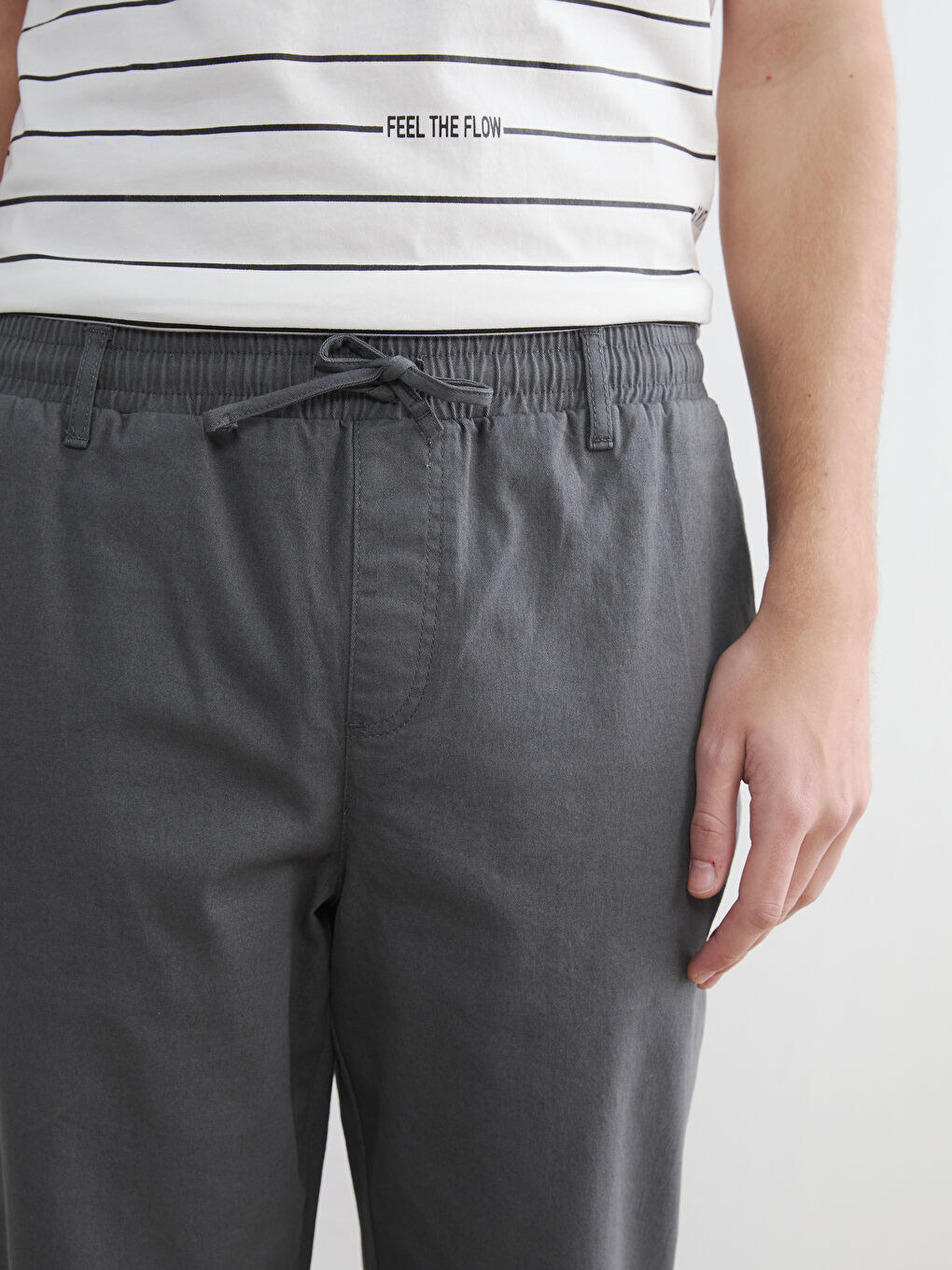 Antrasit Standart Kalıp Gabardin Erkek Pantolon-2