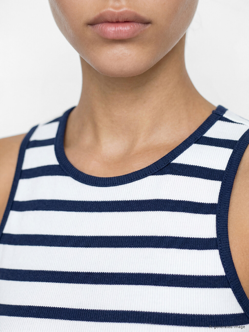 Woman White Athletic Tank Top-2