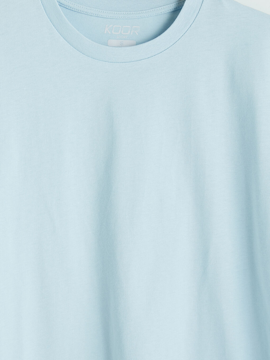 Mavi Baskılı Oversize Kadın Spor Tişört-2