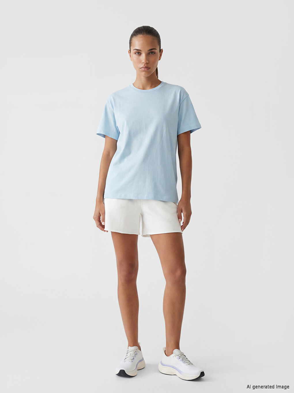 Printed Oversize Women's Sports T-Shirt-1