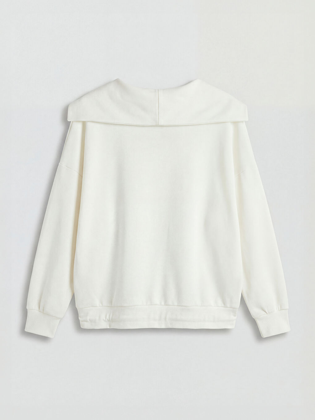 პოლო საყელო ოვერსაიზ ქალის თბილი ზედა-5