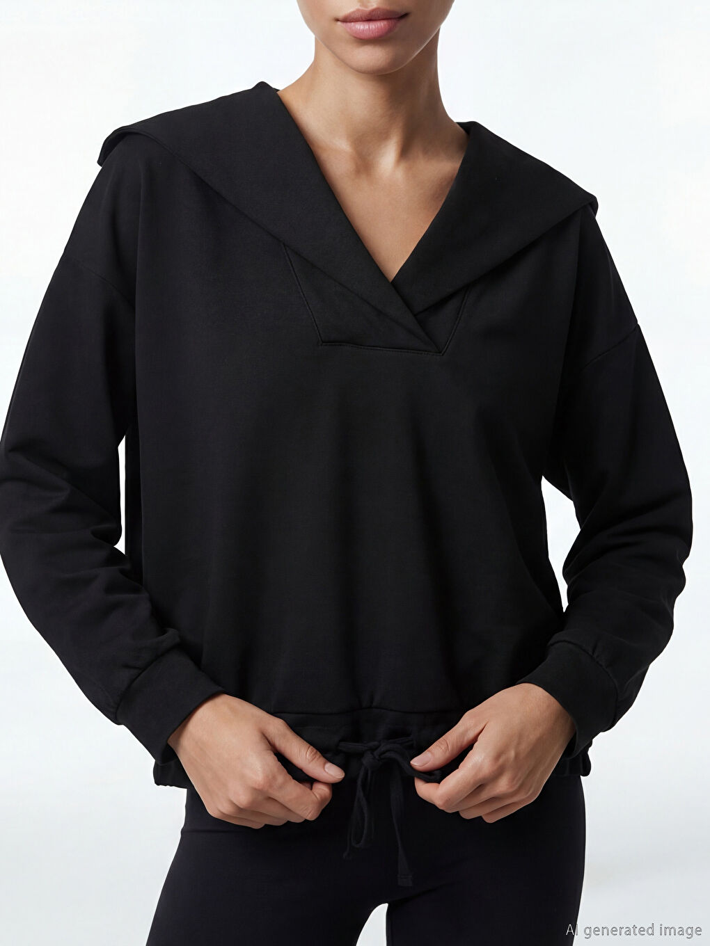 Woman BLACK Sweatshirt-2