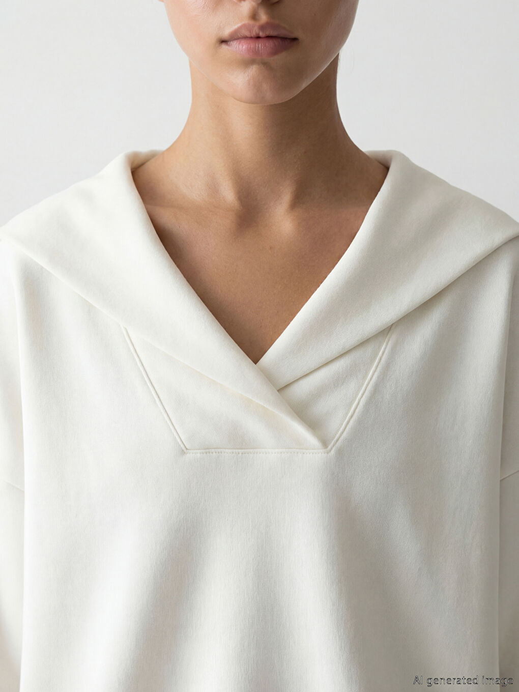 პოლო საყელო ოვერსაიზ ქალის თბილი ზედა-2