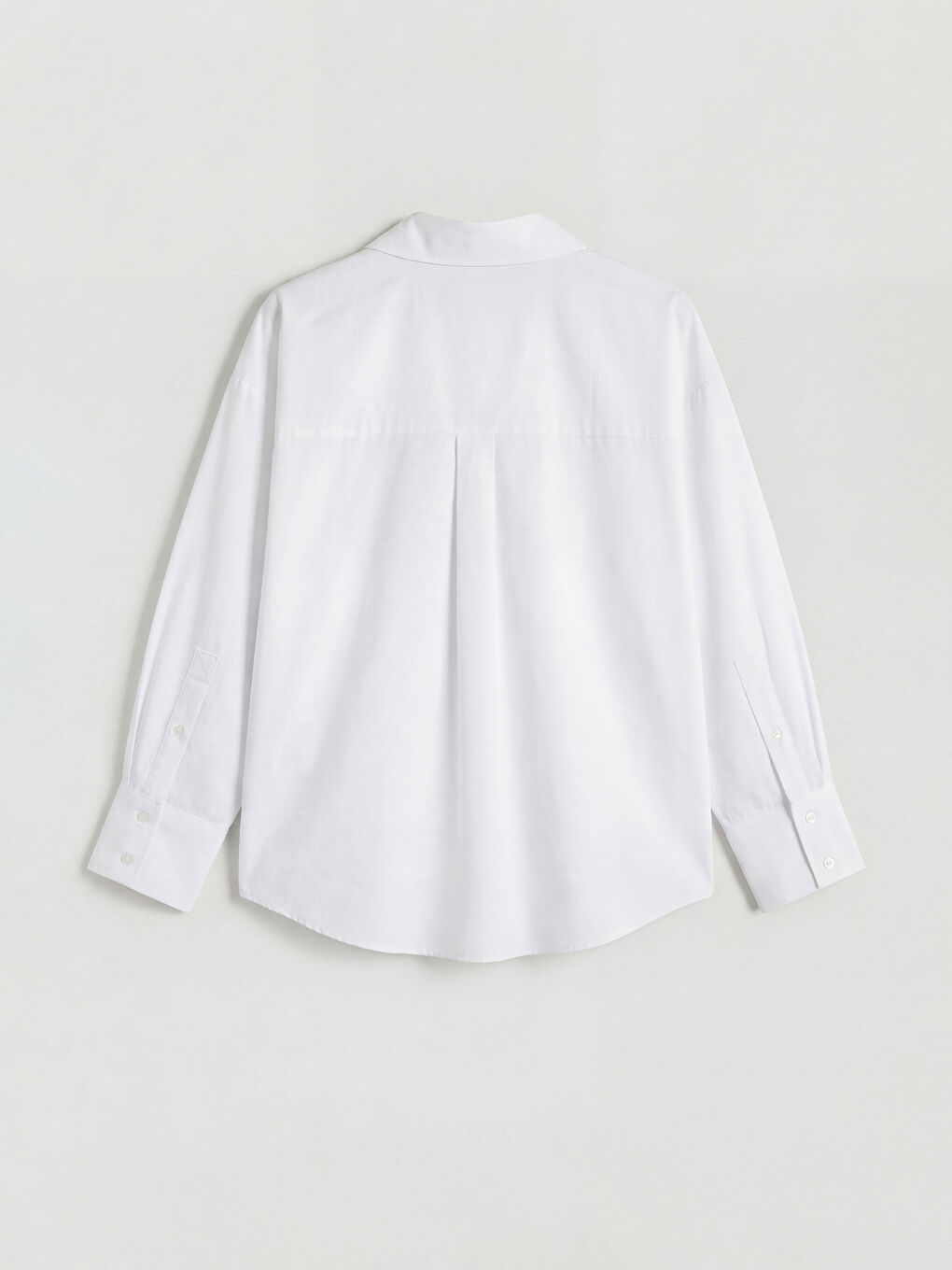Collared Neck Oversize Oxford Blouse-5