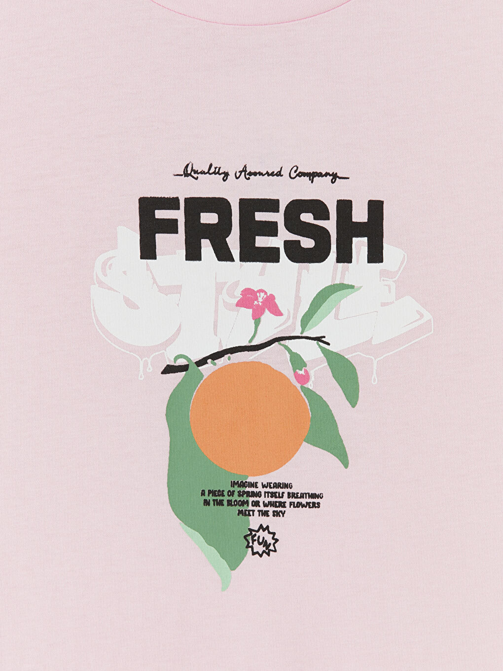 Crew Neck Printed Girls' T-Shirt-2