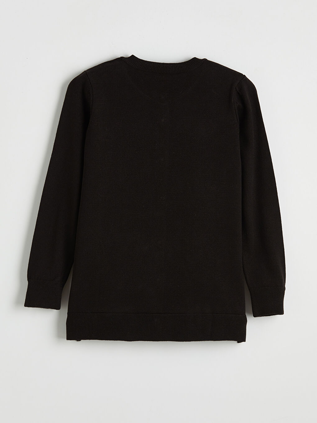 Antrasit Bisiklet Yaka Baklava Desenli Kadın Triko Hırka-1