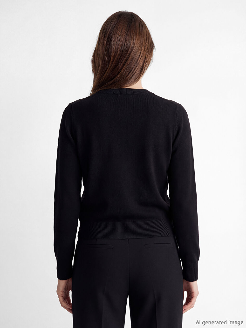 Antrasit Bisiklet Yaka Baklava Desenli Kadın Triko Hırka-2