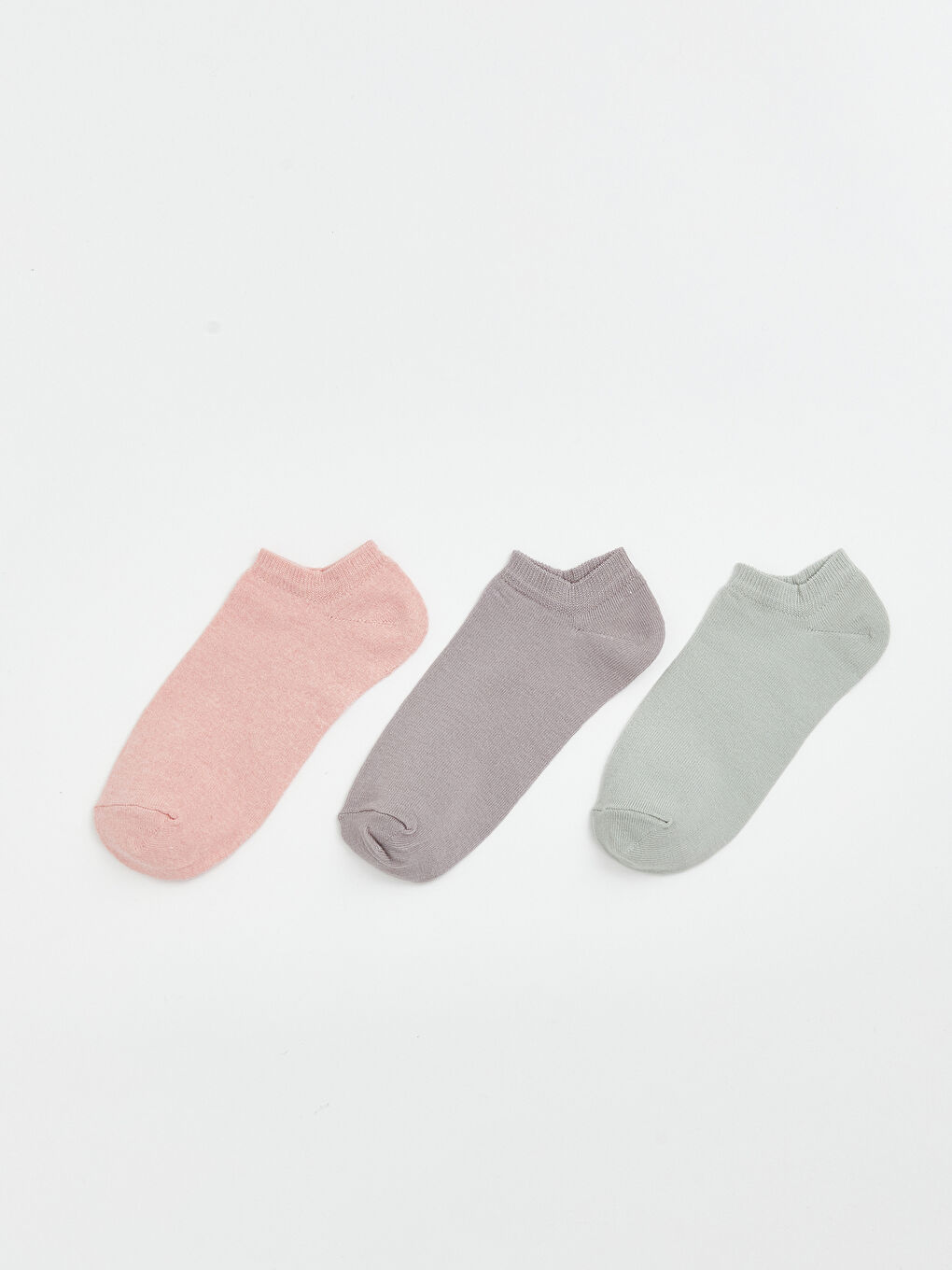 Pembe Kadın Patik Çorap 3'lü 