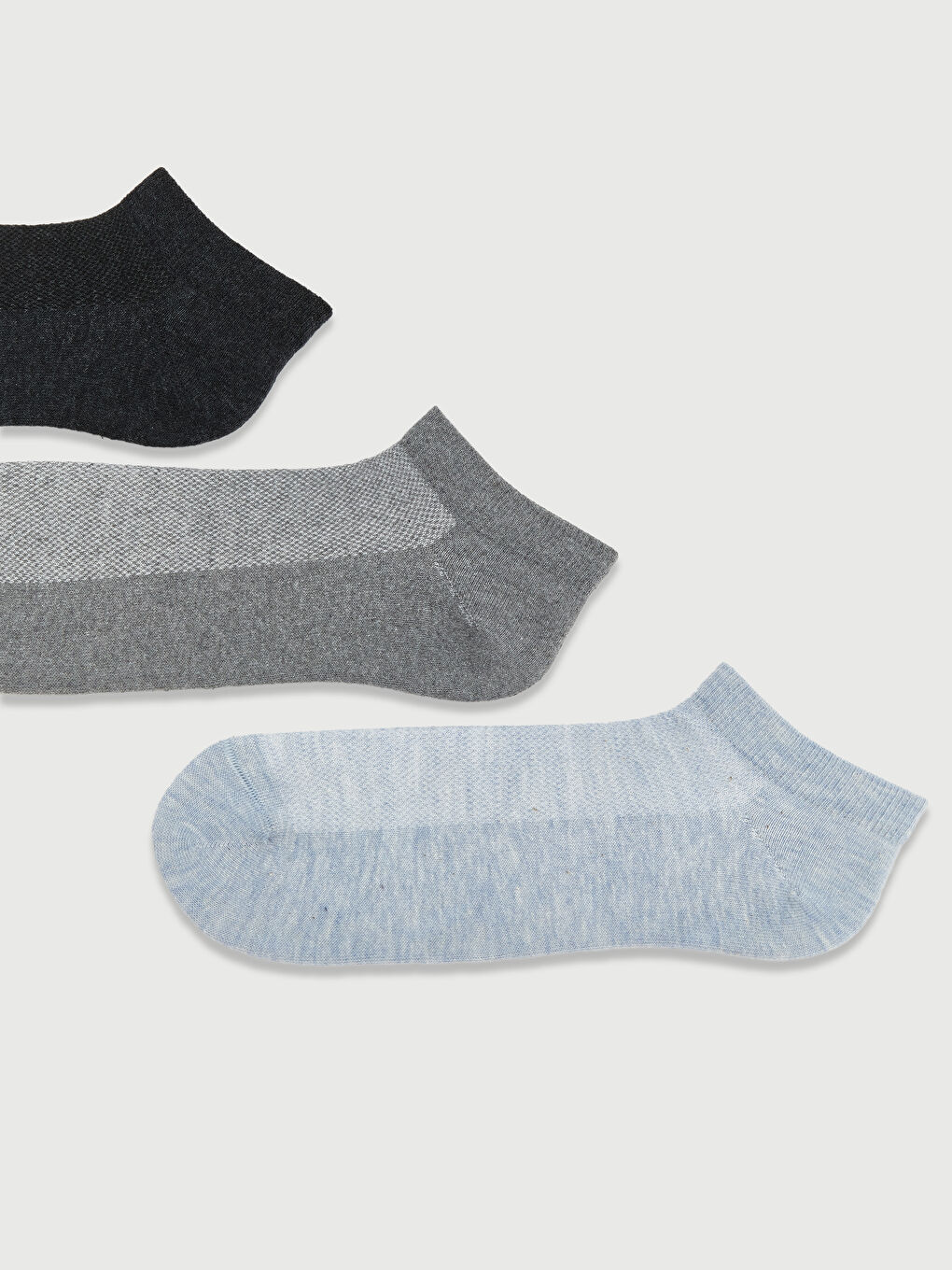 Antrasit Erkek Patik Çorap 3'lü -1