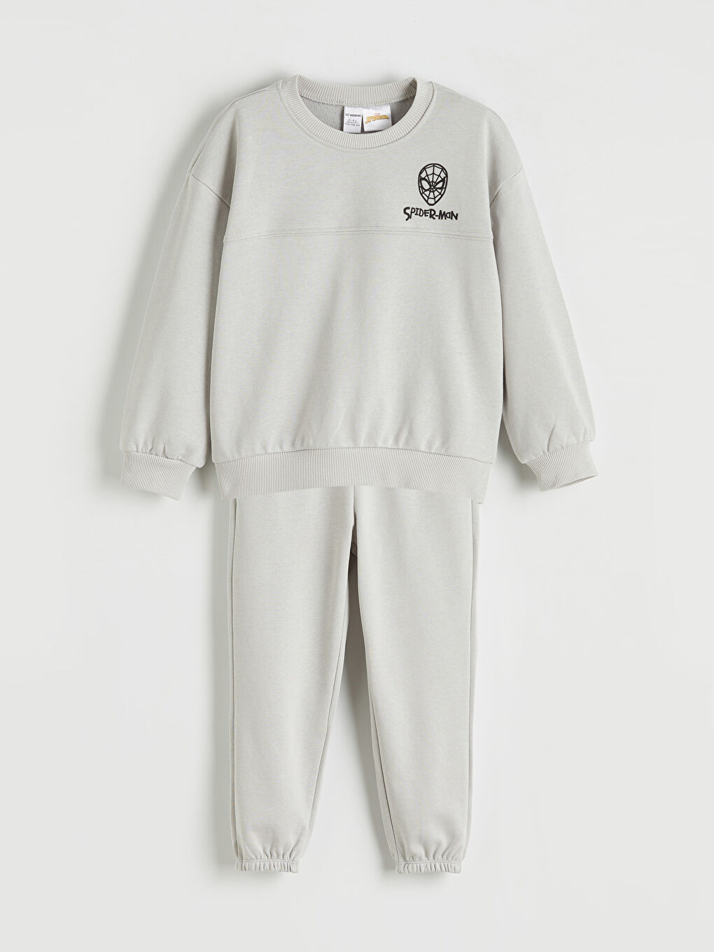 Gri Spider-Man Baskılı Erkek Çocuk Kalın Eşofman Takım