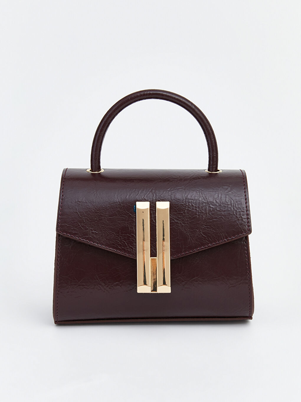 Bordo Deri Görünümlü Kadın Omuz Çantası