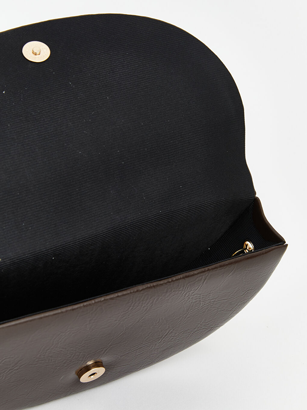 Kahverengi Zincir Sap Detaylı  Kadın Omuz Çantası	-4