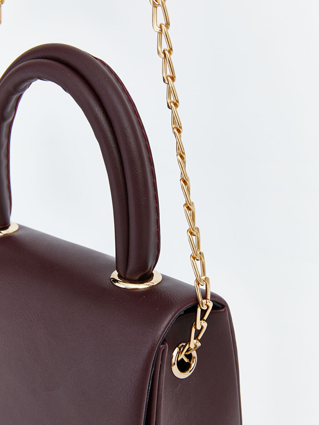 Bordo Zincir Askılı Kadın Omuz Çantası-2