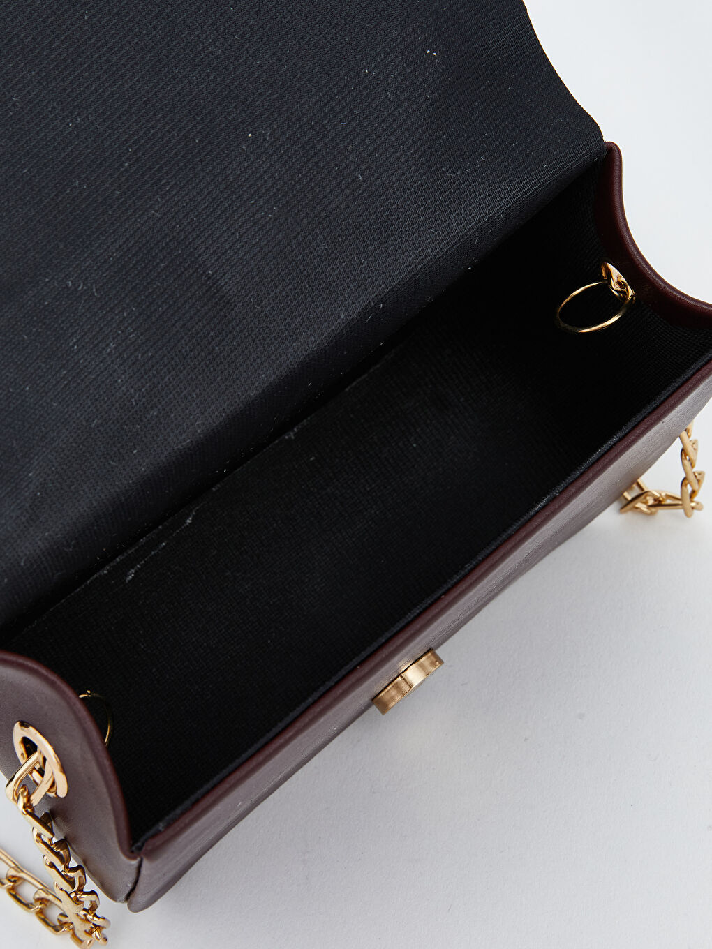 Bordo Zincir Askılı Kadın Omuz Çantası-3