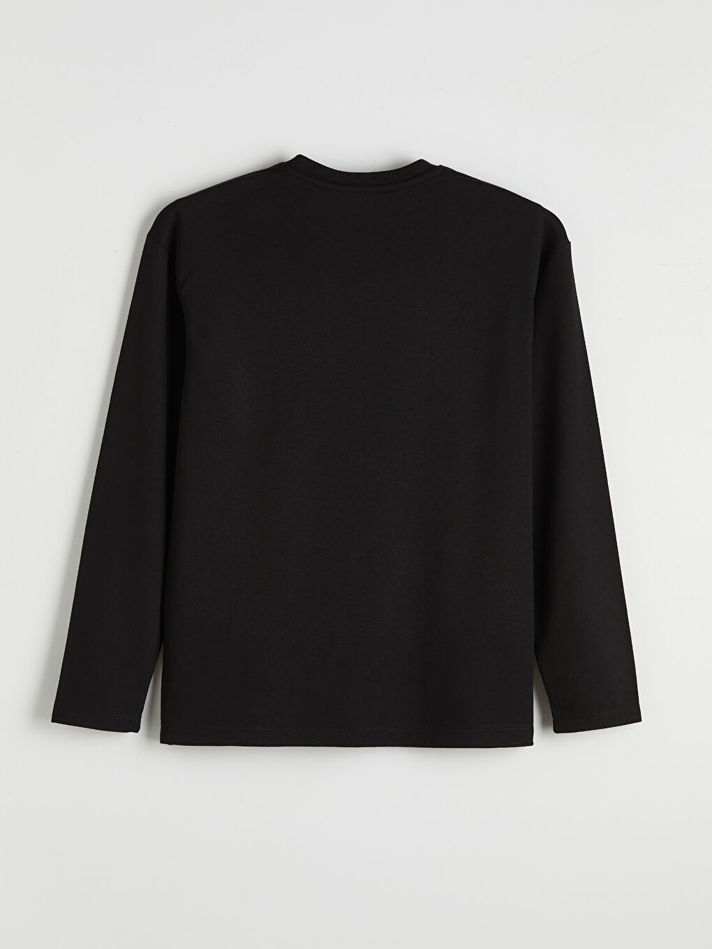 Siyah Bisiklet Yaka NYC Baskılı Erkek Sweatshirt-1