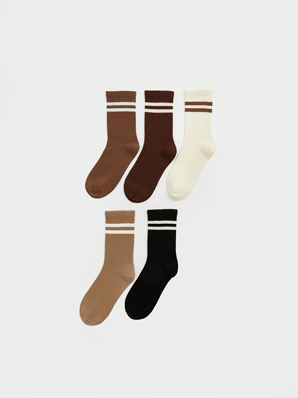Karışık Çizgili Erkek Çocuk Soket Çorap 5'li