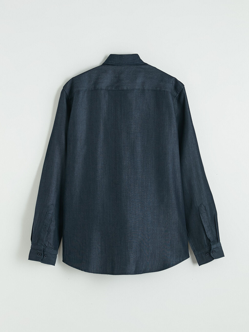 Lacivert Regular Fit Erkek Jean Gömlek-6