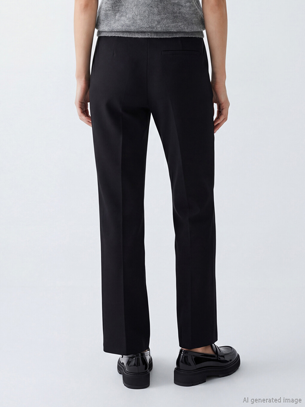 Pantaloni Croială Slim Wideleg Gen Femeie-2