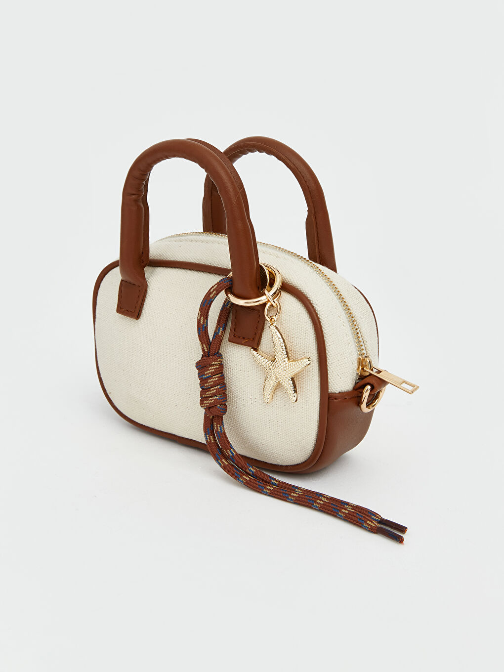 Ekru Kanvas Kadın Omuz Çantası-2