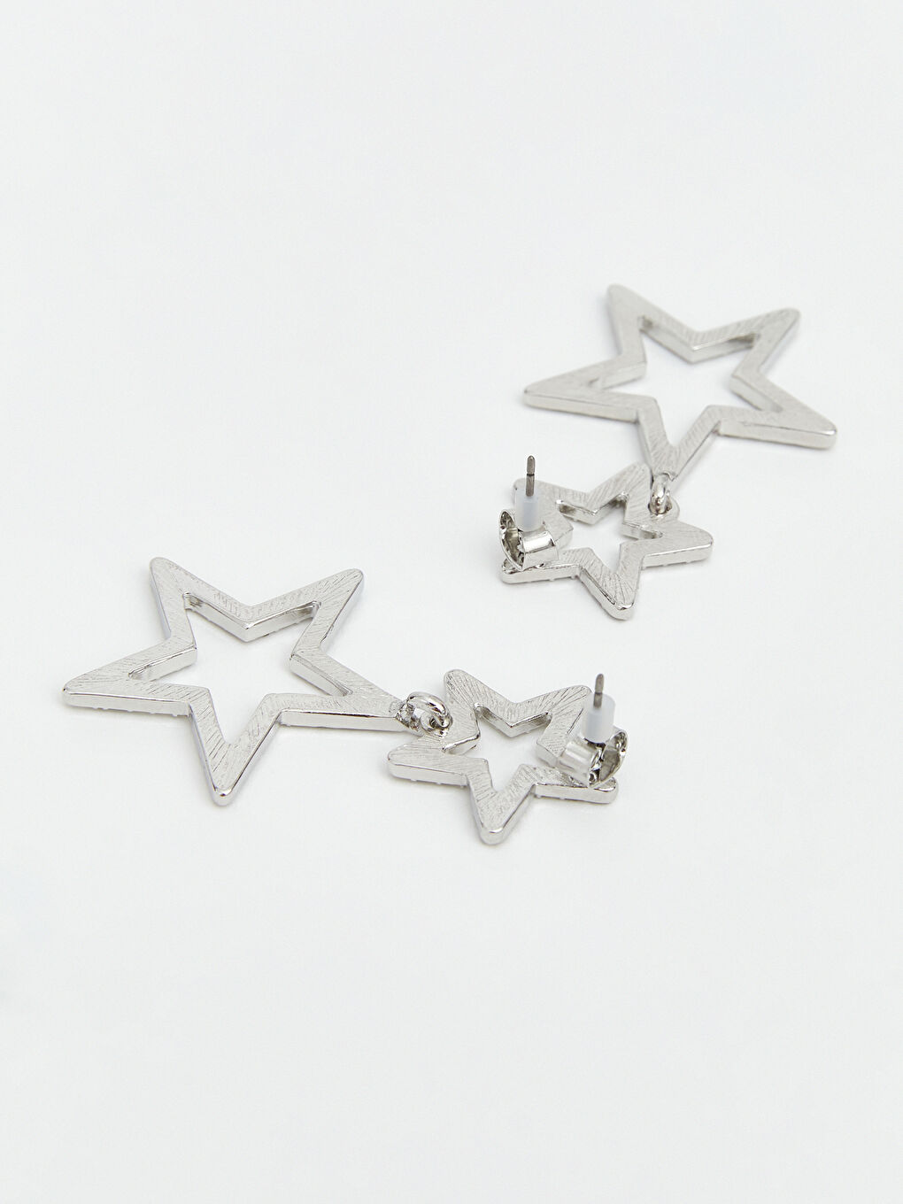 Gri Yıldız Figürlü Kadın Küpe 2'li-1