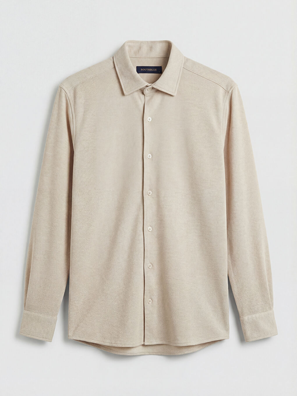 Bej Slim Fit Erkek Oxford Gömlek